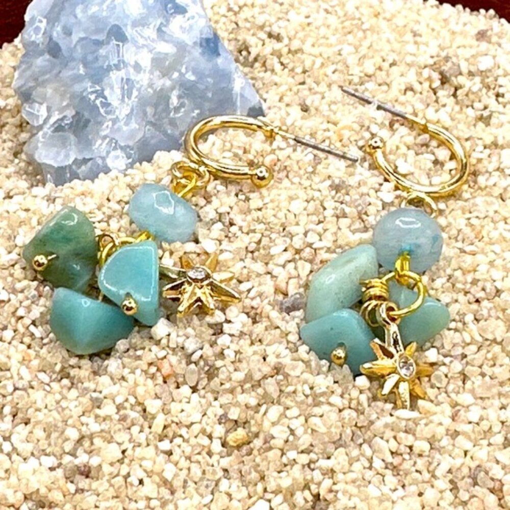 Alquimia Gold and Turquoise Earrings